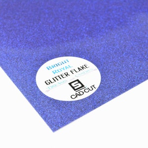 20x12&quot; Royal Glitter Heat transfer vinyl -Stahls Glitter Flake HTV -Craft Iron On Vinyl -Decorative Heat Vinyl -Transfer Heat Vinyl