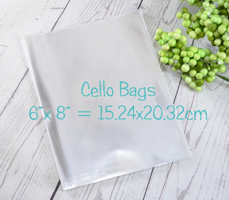 200 6x8 Clear Cello Bags transparent Cello Bags food Safe Etsy