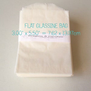 75 Glassine Paper Bags 3x5 1/2" -White Glassine Bags Midget Size -Wedding Favor Bags -Candy Bags -Small glassine bags -Packing Bags