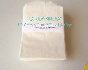 75 Glassine Paper Bags 3x5 1/2" -White Glassine Bags Midget Size -Wedding Favor Bags -Candy Bags -Small glassine bags -Packing Bags