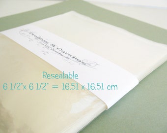 50 zamykanych torebek celofanowych 6 1/2x6 1/2" - Przezroczyste torby - Opakowanie bezpieczne dla żywności - Plastikowe rękawy celofanowe - Przezroczyste koperty na zdjęcia - Upominki