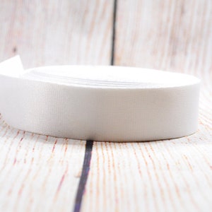 1yds White Printable Heat Set Lanyard Polyester Webbing 1&quot; width -White Smooth Wave -Sublimation Lanyard -Polyester Webbing -Heat Lanyard