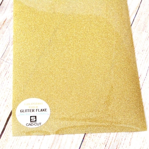 7,5x20 ""Hologramm Gold Glitter Heat-Transfer-Vinyl - Stahls Glitter Flake HTV - Dekoratives Heat Vinyl - Transfer Heat Vinyl."