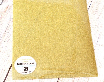 7,5x20 ""Hologramm Gold Glitter Heat-Transfer-Vinyl - Stahls Glitter Flake HTV - Dekoratives Heat Vinyl - Transfer Heat Vinyl."