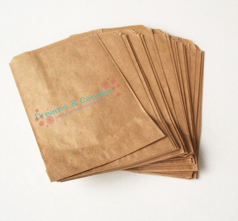 25 5 X 7 Kraft Paper Bags small Kraft Bags candy Bags Etsy