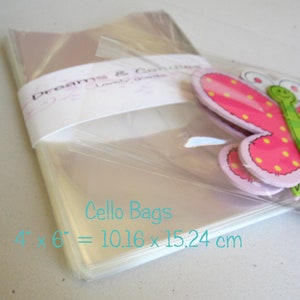 150 Clear Cello Bags 4x6 Transparent Cello Bags Food Safe Cello Bags Clear Cellophane Bags Favor Celofan Bags image 4