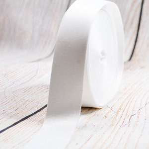 1yds White Printable Heat Set Lanyard Polyester Webbing 1