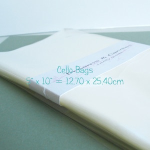 150 klare Cellophanbeutel 5x10 "-Transparente Cellophanbeutel -Lebensmittelsichere Cellophanbeutel - Klare Cellophanverpackungsbeutel - Bolsitas de Celofan - Candy Bags