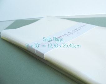 150 doorzichtige cellofaanzakjes van 5 x 10 inch - transparante cellofaanzakjes - voedselveilige cellofaanzakjes - doorzichtige cellofaanverpakkingszakjes - bolsitas de celofan - snoepzakjes