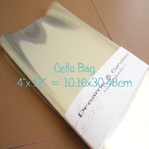 150 durchsichtige Cellophanbeutel 4x12 "-Transparentbeutel -Lebensmittelsichere Verpackung - Kunststoff-Zellophanhüllen - Foto-Umschläge - Geschenkbeutel