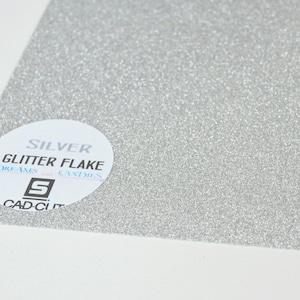 20x12&quot; Silver Glitter Heat transfer vinyl -Stahls Glitter Flake HTV -Craft Iron On Vinyl -Decorative Heat Vinyl -Transfer Heat Vinyl