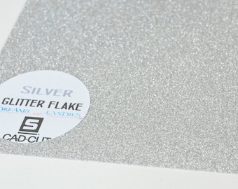 20x12" Silver Glitter Heat transfer vinyl -Stahls Glitter Flake HTV -Craft Iron On Vinyl -Decorative Heat Vinyl -Transfer Heat Vinyl