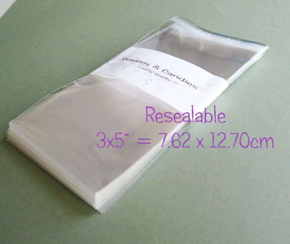100 Resealable Cello Bags 5 3/4x8 3/4 transparent Bags self Adhesive  Plastic Bags candy Safe Cello Bags merchandise Packing Supplies 