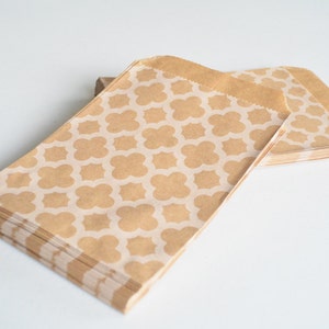 75 sacchetti di carta Kraft 4x5 3/8" - Bomboniere per matrimoni - Piccoli sacchetti regalo - Decorazioni per buffet di caramelle - Imballaggio di merci - Sacchetti per feste di dolcetti