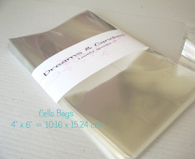 150 Clear Cello Bags 4x6 Transparent Cello Bags Food Safe Cello Bags Clear Cellophane Bags Favor Celofan Bags image 5