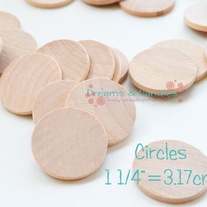 25 cercles en bois bruts de 1,25 po. - petits cercles en bois - fournitures pour cercles en bois - cercles en bois naturel - cercles en bois perles