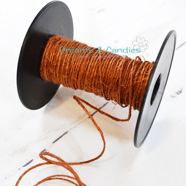 3yd Sisal Twine -Copper color Sisal Cord -Brownish Lace -Redish Sisal Twine Cord -Cord Supplies -Decorative Red Cord