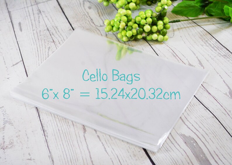 200 6x8 Clear Cello Bags transparent Cello Bags food Safe Etsy