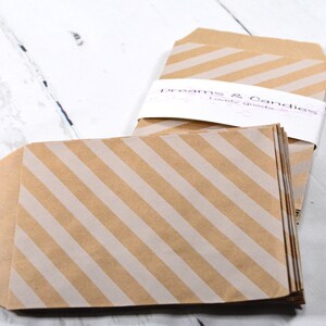 75 sacchetti di carta Kraft 4x5 3/8" - Bomboniere per matrimoni - Piccoli sacchetti regalo - Decorazioni per buffet di caramelle - Imballaggio di merci - Sacchetti per feste di dolcetti