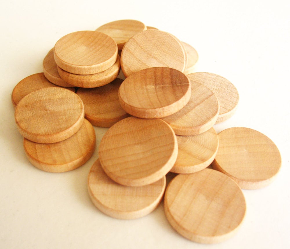 25 Unfinished Wooden Circles 3/4 Small Wooden Circles Etsy