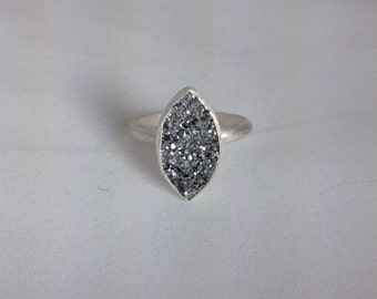 Silver Drusy Ring in Sterling Silver