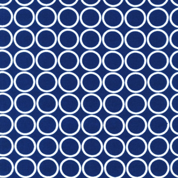 Metro Living Rings in Navy, Robert Kaufman Fabrics, One Yard, 1 Yard