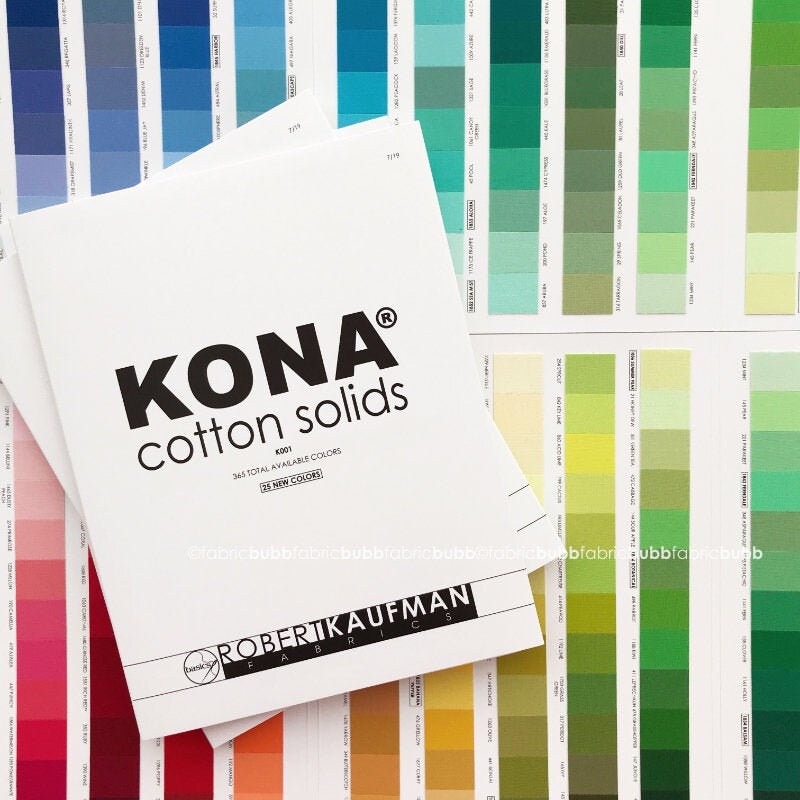 KONA Color Card, 365 Colors released 2019, Robert Kaufman Fabric, Kon…