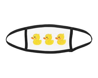 Kindergezichtsmasker met drie gele rubberen eendjes | Leuk dierenmasker voor kinderen