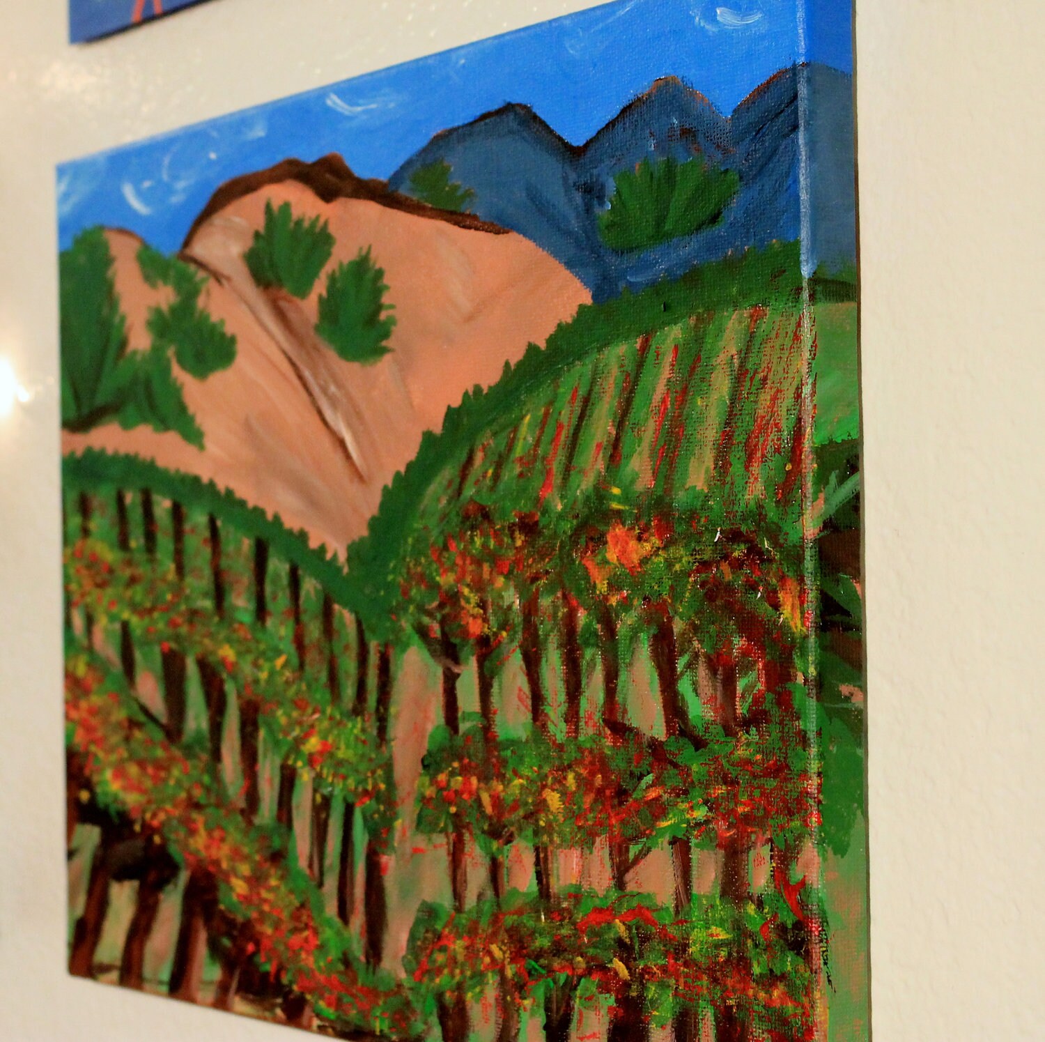 ORIGINAL Painting Fine Art Napa Wine Country Landscape Wall Etsy