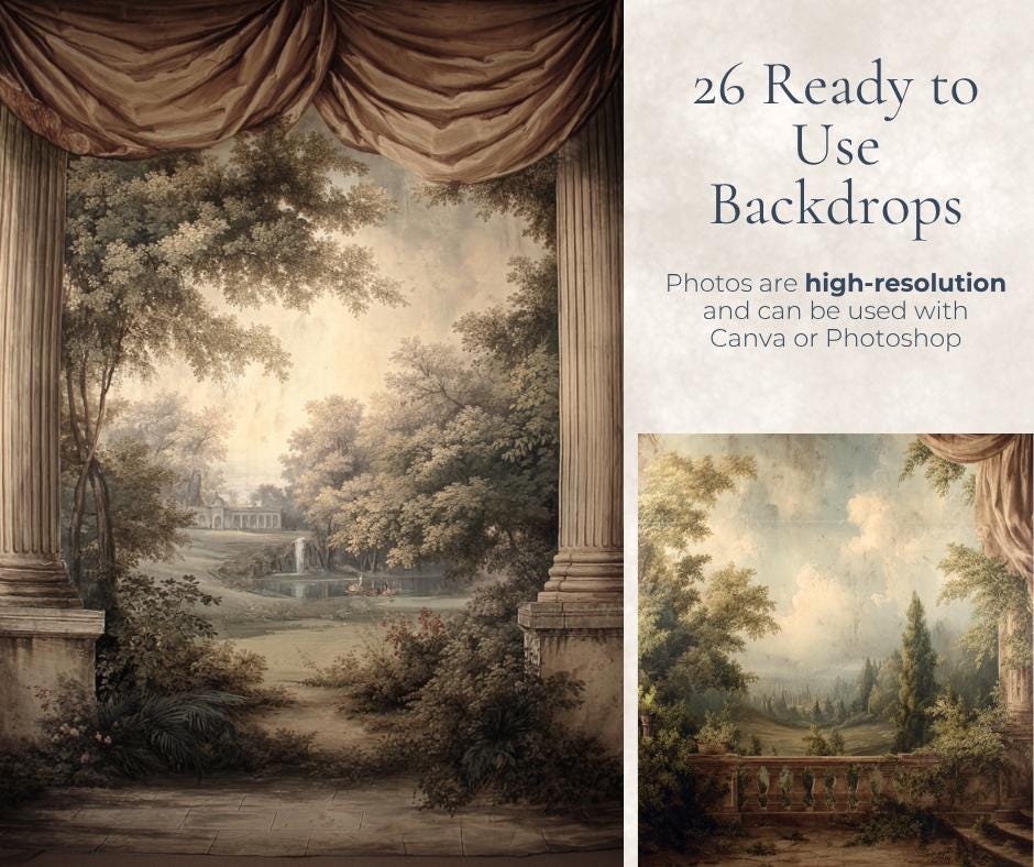 26 Painterly Scenes Old Master Backdrops – Scenic Backgrounds With ...
