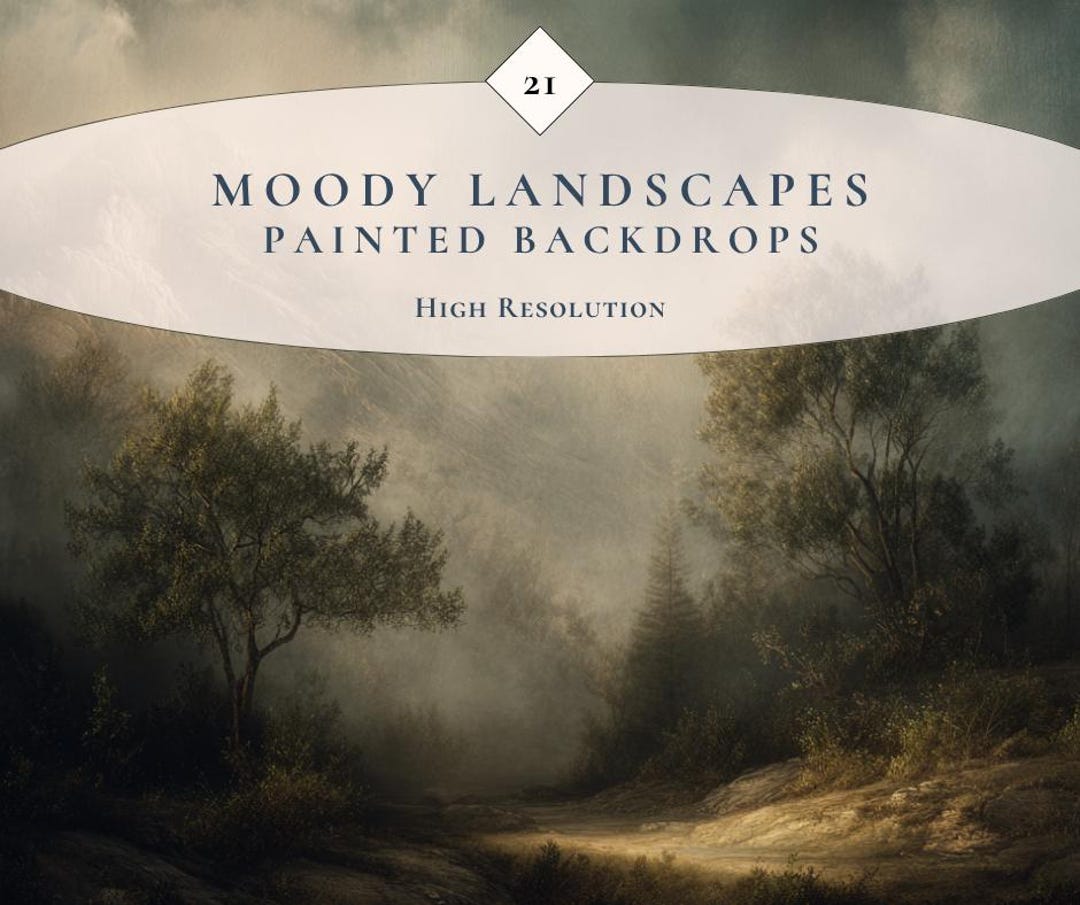 Modninth Background 21 Moody Landscapes Painted Backdrops – Atmospheric Scenic Backgrounds ...
