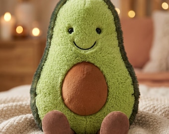 Jellycat Amuseables Avocado Plush  — Long-distance relationship gift，New baby welcome gift，College care package filler，Gift for girlfriend