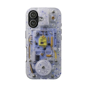 Light Blue Speckled Plastic Effect Phone Case - Terrazzo Clear Illusion iPhone Cover