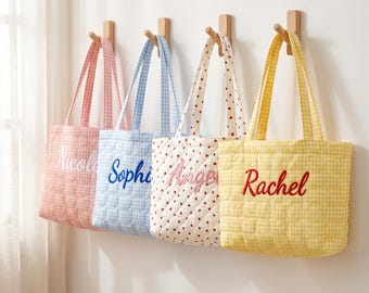 Bolso de mano con nombre bordado personalizado / Bolso de mano para damas de honor / Bolsa de regalo / Bolso con inicial y nombre / Bolso de mano con cremallera / Bolso de bienvenida personalizado