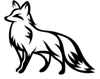 Raposa SVG PNG: Design minimalista para recorte em Cricut e Silhouette