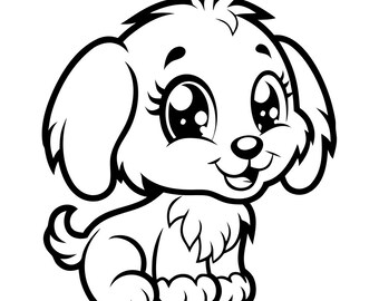 SVG e PNG de filhote: Design minimalista para recorte em Cricut e Silhouette