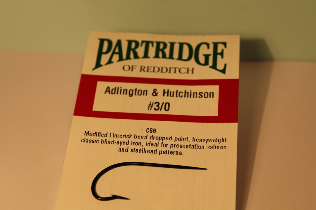 Partridge X3BL Needle Eye Salmon Tube Fly Treble Hooks – Sizes 8, 10, 12, Black, 10-Pack