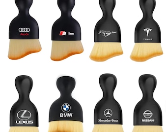 Car Interior Cleaning Brush Set | Dashboard Air Vent Dust Cleaner, Microfiber Towel