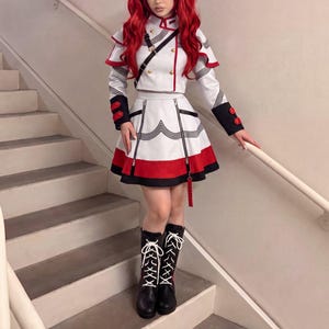 Anime Cosplay Costume for Women, Gothic Military Uniform Dress, Academy Outfit for Comic Con, Halloween Costume, Cosplay Gift for Her
