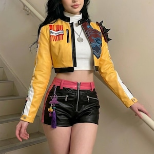 Leather Jacket Outfit Y2k - Etsy