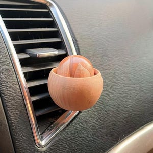 Wood Car Diffuser Vent Clip, Essential Oil Diffuser Ball, Natural Wood Air Freshener, Car Accessory, Aromatherapy Gift for Him Dad