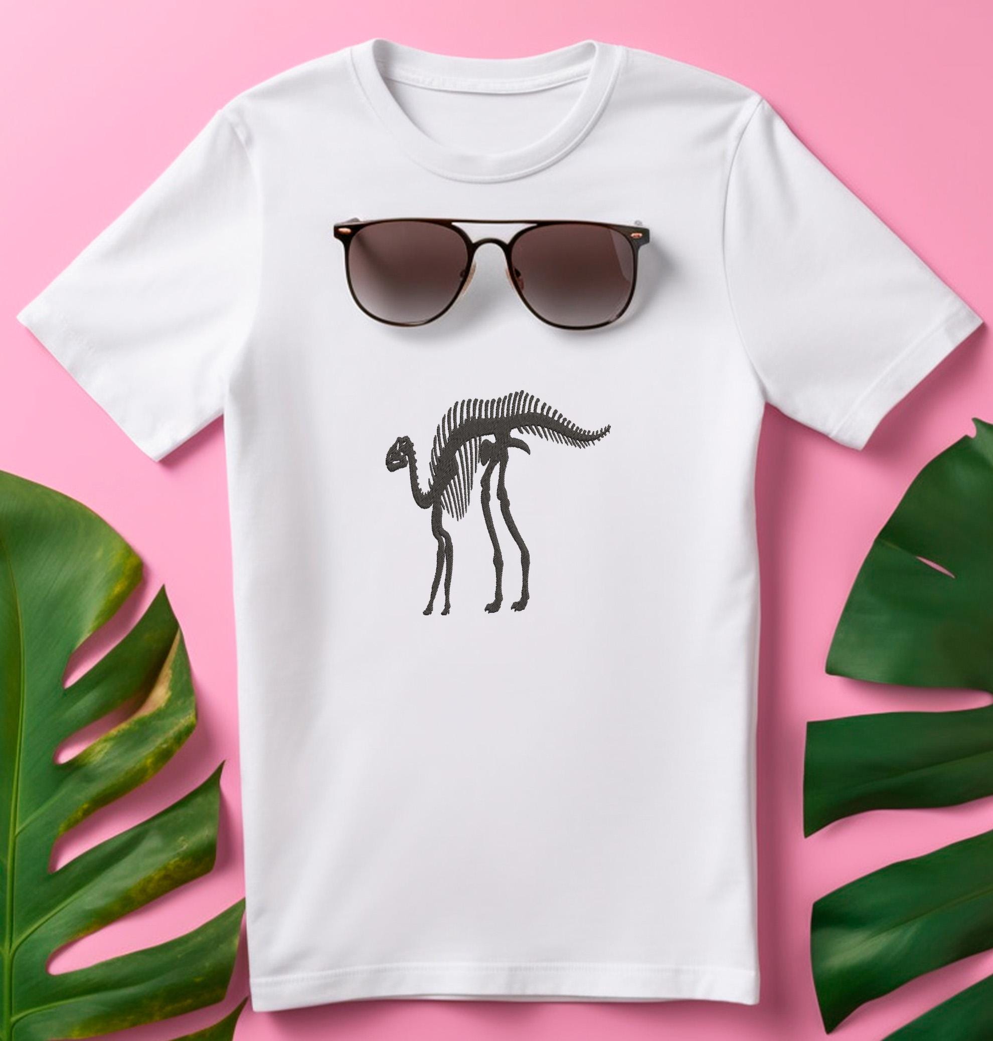 Dinosaur Skeleton Embroidery Design, T Rex Fossil Embroidery File ...