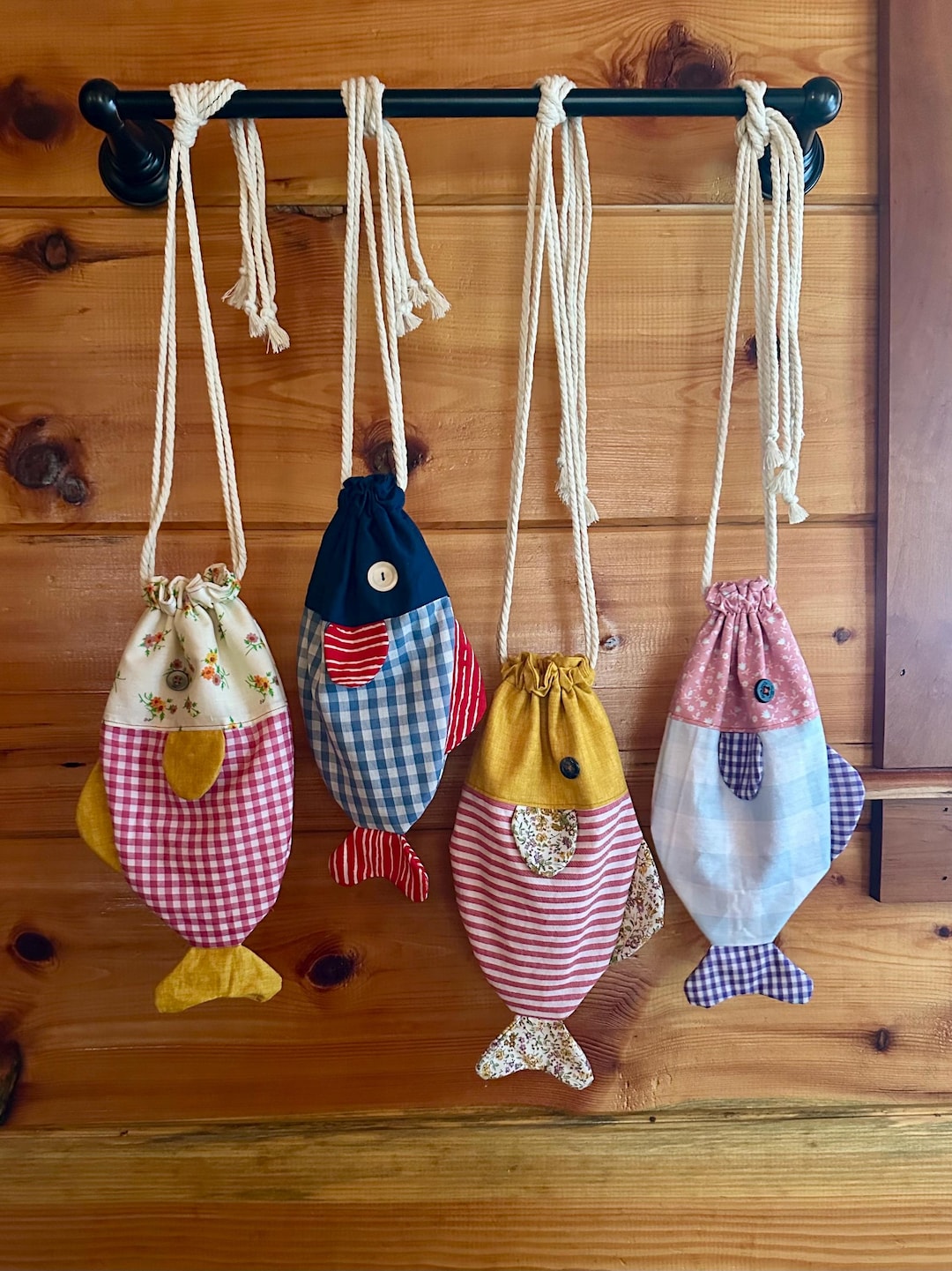 Fish Drawstring Bag Fish Drawstring Fabric Pouch or Bag - Etsy