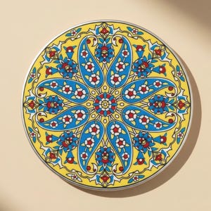 Keramik Topfuntersetzer mit rutschfester Unterseite, Handgemachter Topflappen, Bunte Kochplatte für die Küche, Teekannenständer, Dekoratives Küchengeschenk