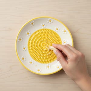 Ręcznie robiony ceramiczny talerz do tarki do czosnku, naczynie na żółty imbir, narzędzie kuchenne, talerz do maczania oliwy z oliwek