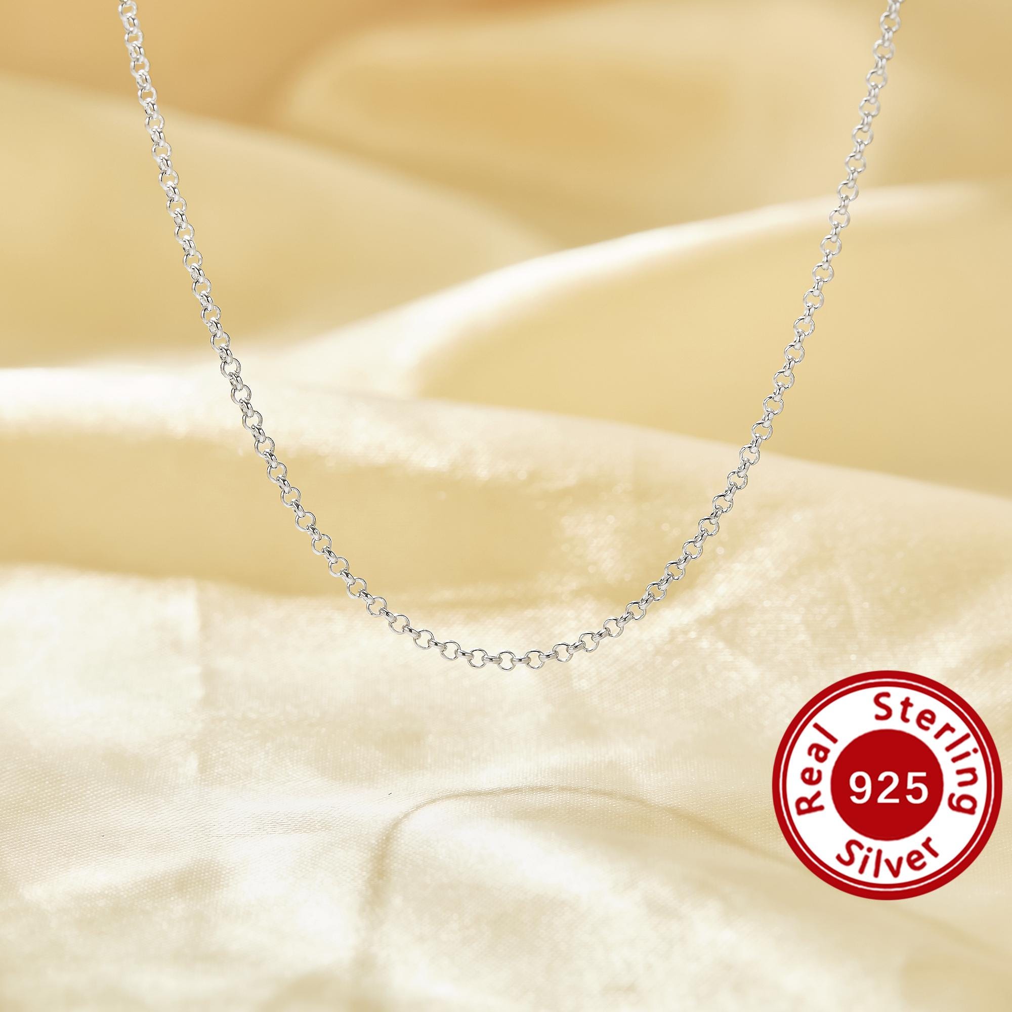 アクセサリー silver 925 vintage cable chain necklace 16 Inch Sterling Silver Cable Necklace Chain