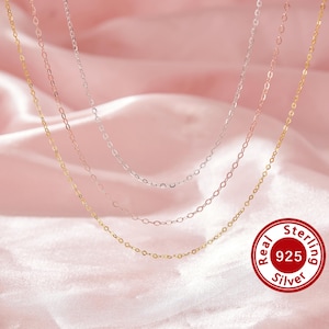 0.9 MM ソリッド 18K ローズゴールド ネックレス、Au750 ネックレス、18K ゴールド ケーブル ネックレス、DIY ネックレス チェーン サプライ 16''+2'' 1329006