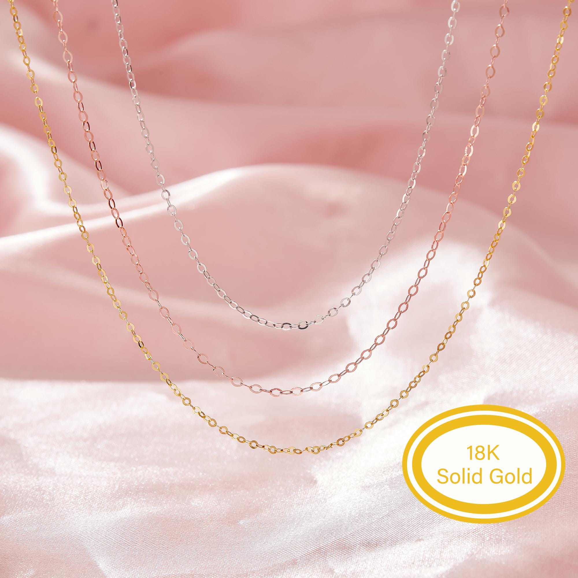 18k 750 Gold Chain - Etsy New Zealand