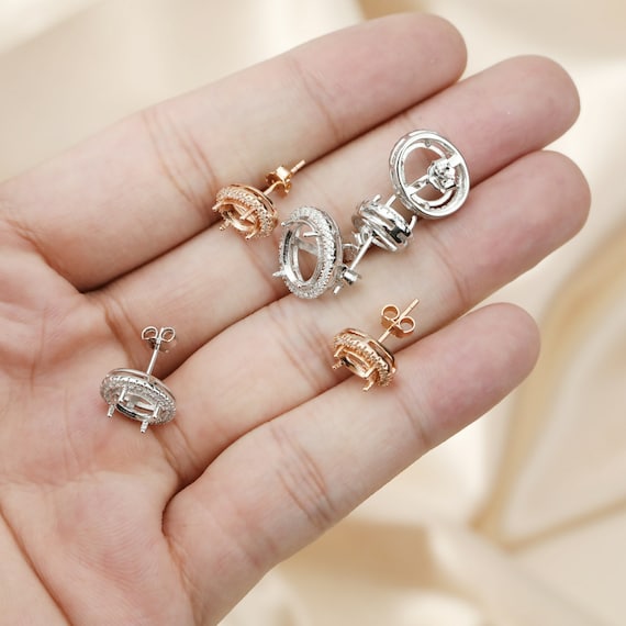 【STONEHENgE】Silver Material Rose Gold Earrings SC1613 StoneHenge Silver Earrings SC1321 Silver925 Rose Gold Cubic