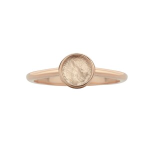 6MM Round Breast Milk Keepsake Resin Ring Bezel Settings,Solid Back Round Ring,Solid 925 Sterling Silver Rose Gold Plated Ring 1215056 Rose Gold Plated